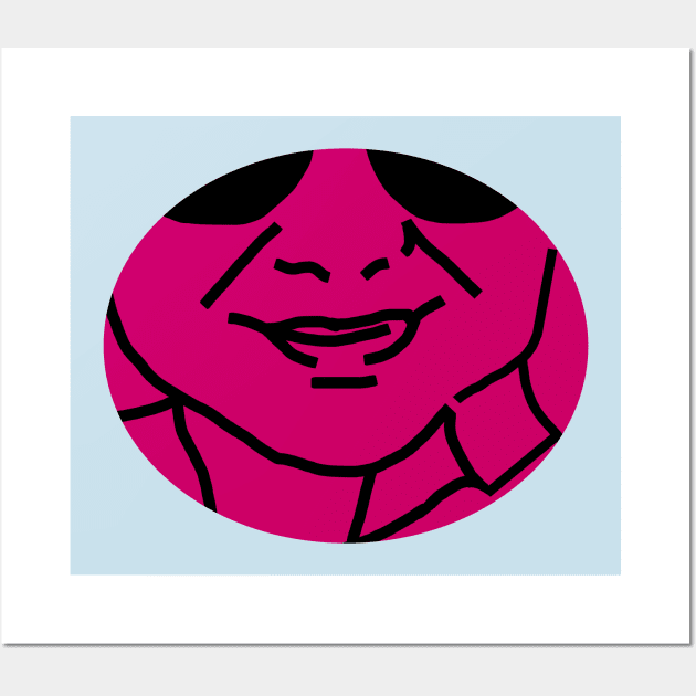 Smiling Friend Outline Wall Art by ellenhenryart